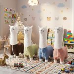 ALPACA Fleece Fabric Kids Stool-4 Colors - Image 2