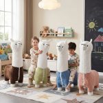 ALPACA Fleece Fabric Kids Stool-4 Colors