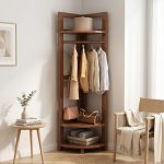 ALTO Wooden Corner Garment Rack-Walnut