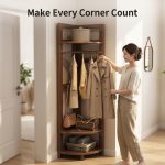 ALTO Wooden Corner Garment Rack-Walnut - Image 4