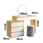 ANVIL Extendable Dressing Table Set With Mirror - Image 3