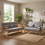 AURELIA 2 + 3 Seater Pet Friendly Sofa Set-Grey - Image 2
