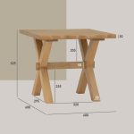 ALFORD Live Edge Side Table-Light Walnut - Image 3