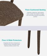 [Set of 2] ASTRO Full Fabric Dining Chair-Chestnut - Image 9