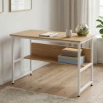 BARRY 100cm Study Desk-Oak+White - Image 3