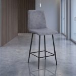 BC129 25" High Back Easy Clean Bar Chair-Grey - Image 2
