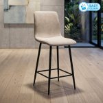 BC129 25" High Back Easy Clean Bar Chair-Beige