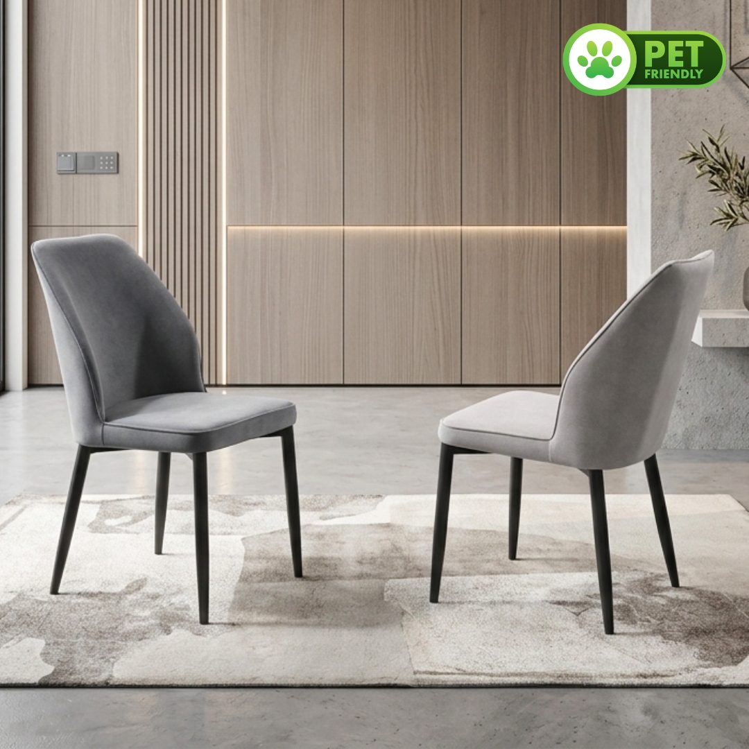 BERGEN CHAIR-1 BERGEN Pet Friendly Fabric Dining Chair-2 Colors - Image 1