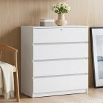 BRENDA 4 Drawer Chest With Key Lock-White - Image 2