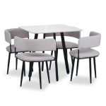 BROYHILL 4 Seater Space Saving Dining Set-Grey - Image 4