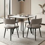 BROYHILL 4 Seater Space Saving Dining Set-Grey - Image 2