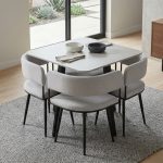 BROYHILL 4 Seater Space Saving Dining Set-Grey
