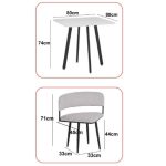 BROYHILL 4 Seater Space Saving Dining Set-Grey - Image 3