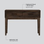 BRAVO 120cm Wooden Console Table-Walnut - Image 5