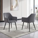 METRO Pet Friendly Dining Arm Chair-Dark Grey