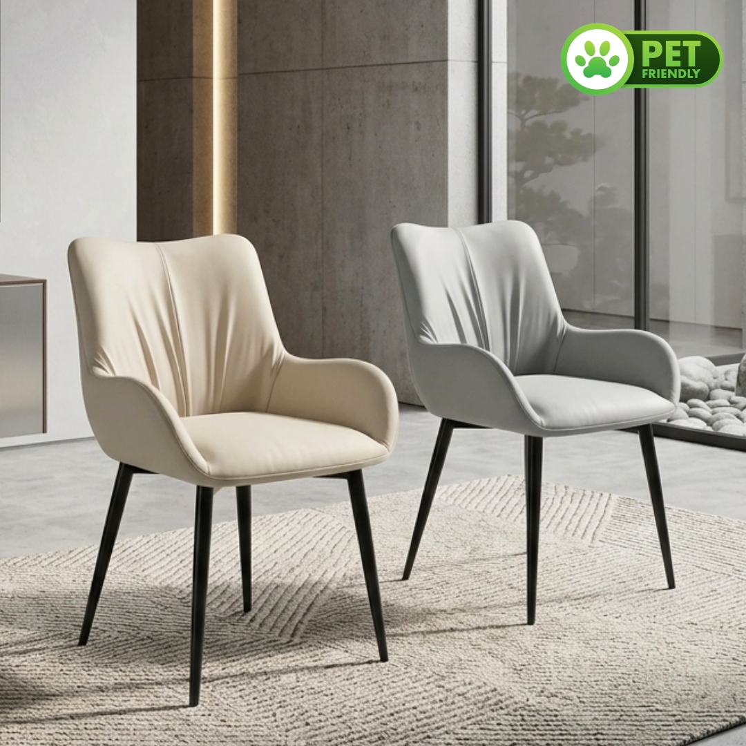 CASSIO CHAIR MAIN CASSIO Pet Friendly PU Dining Chair-2 Colors - Image 1