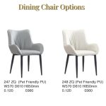 CASSIO Pet Friendly PU Dining Chair-2 Colors - Image 4