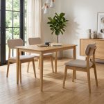 COMO 4 Seater Pet Friendly Fabric Dining Set-Natural - Image 3