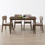 COMO 4 Seater Pet Friendly Fabric Dining Set-Walnut - Image 4