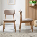 COMO Pet Friendly Fabric Dining Chair-Natural - Image 2