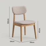 COMO 4 Seater Pet Friendly Fabric Dining Set-Natural - Image 5