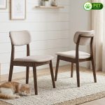 COMO 4 Seater Pet Friendly Fabric Dining Set-Walnut - Image 5