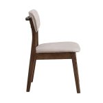 COMO Pet Friendly Fabric Dining Chair-Walnut - Image 5