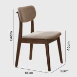 COMO 4 Seater Pet Friendly Fabric Dining Set-Walnut - Image 8