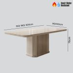 CALACATTA 150/180/200cm Marble Dining Table - Image 4