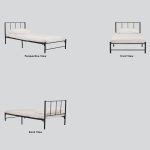 CALLON Single Size Metal Bed Frame-Black - Image 8