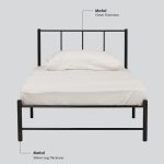 CALLON Single Size Metal Bed Frame-Black - Image 7