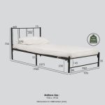 CALLON Single Size Metal Bed Frame-Black - Image 4