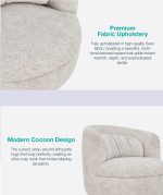COROLLA 360-Degree Swivel Lounge Chair-Beige - Image 5