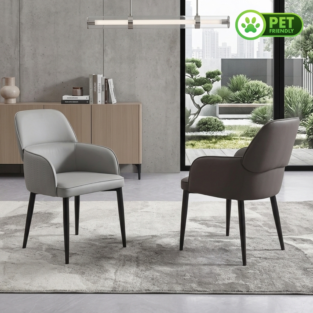 DINE CHAIR-1 DINE Pet Friendly PU Dining Chair-2 Colors - Image 1