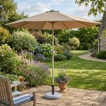 DREXEL 4 Seater Garden Set With Umbrella-White - Image 2
