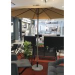 DREXEL 4 Seater Garden Set With Umbrella-Black - Image 2