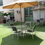 DREXEL 4 Seater Garden Set With Umbrella-Black - Image 3
