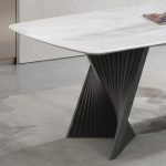DT217 160cm Boat Shaped Crystal Marble Table - Image 3