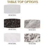DT217 160cm Boat Shaped Crystal Marble Table - Image 5