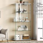 DUX 2 Glass Door Display Cabinet-White - Image 2