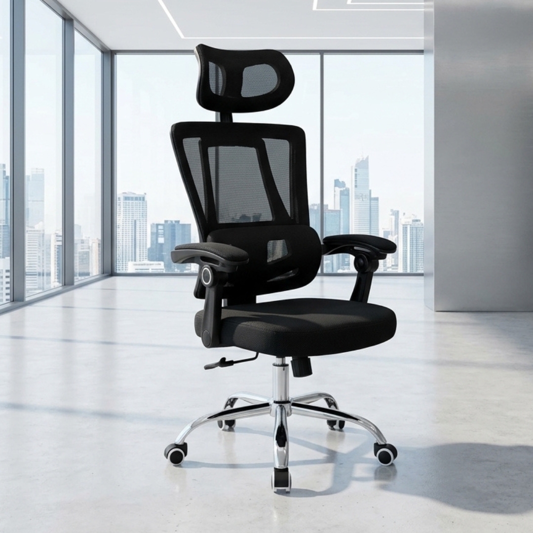 E623-1 E623 Mesh High Back Office Chair-Black - Image 1