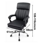 B802 Pu High Back Office Chair-Black - Image 3