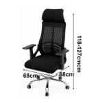 E807 Mesh High Back Office Chair-Black - Image 5