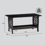 EDDIE 90cm Wooden Coffee Table-Chestnut - Image 3