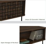 BROZO 80cm Coffee Table-Walnut - Image 4