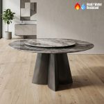 GENTRY D135/150cm Crystal Marble Round Table