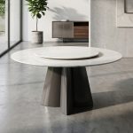 GENTRY D135/150cm Crystal Marble Round Table - Image 2