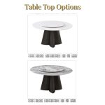 GENTRY D135/150cm Crystal Marble Round Table - Image 4