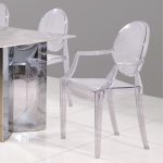 GHOST Transparent Dining Arm Chair-Clear - Image 2