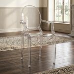 GHOST Transparent Dining Arm Chair-Clear